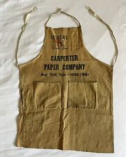 Vintage Carpenter Paper Company Apron - 75 Year Anniversary 1886-1961 picture