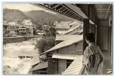 c1930's Scene from a Bathhouse in Japan at Hot Springs RPPC Photo Postcard picture