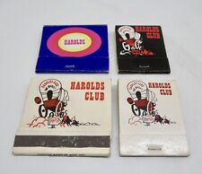 Harolds Club RENO Nevada Harold's or Go Bust LOT of Four (4) FULL Matchbooks picture
