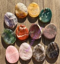 Wholesale Lot 12 PCs Natural Crystal Worry Stone Healing Energy picture