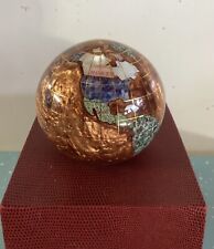 Copper Art Gemstone Globe Desk 3