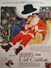 1952 Esquire Original Art Ads Dobbs Hats Christmas  Pabst Blue Ribbon Beer picture