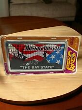 VTG MASSACHUSETTS 5.5x11.5 License Plate Tag The Bay State Chroma Graphics 1976 picture