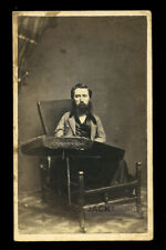 Rare 1860s CDV S. Hunter Smith with His Dulcimer  picture