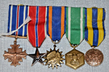 U.S. Army WWII, 5 Medals Group/ Cluster - Original Period Medals picture