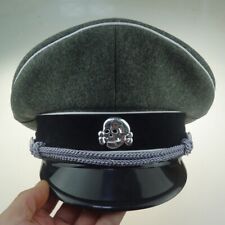 WW2 German Elite Officer Hat Officer Army Wool Visor Crusher Cap Size 57 picture