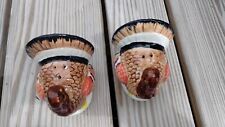 Vintage Colorful Pair of Wild Turkeys Ceramic Salt & Pepper Shakers Set picture