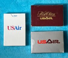 USAir Playing Cards Lot of 3 Different Boxes Still Sealed In Plastic US Airways picture