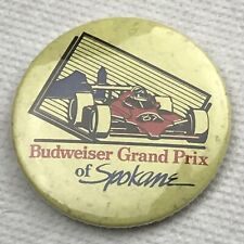 Budweiser Grand Prix Spokane Vintage Pin Button Pinback Washington Racing picture