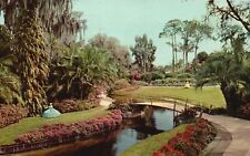 Postcard FL Cypress Gardens Flower Bordered Waterway 1965 Vintage PC H8247 picture