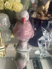 Vintage Pink  Pigeon Figurine Made In Brazil 6” Tall Bird Statue picture
