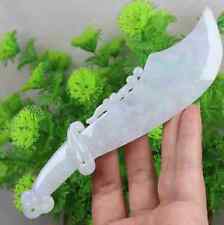 Certified Natural Green（Grade A）jade jadeite Knife type statue 16983h picture