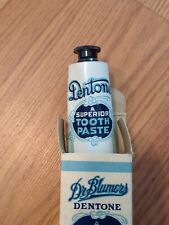 Antique Dr. Blumers Dentone Tooth Paste Box , Lincoln Chemical  WITH TOOTHPASTE picture