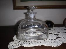 Antique Nautical Ships Decanter 1g  Blown Glass Squared Crystal 1g Stopper picture