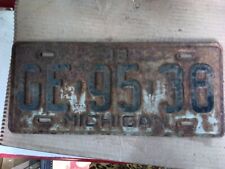 VINTAGE MICHIGAN LICENSE PLATE 1948.  #GE9538 picture