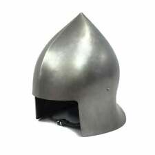 Medieval Open Face Sallet Helmet LARP Armor Silver picture