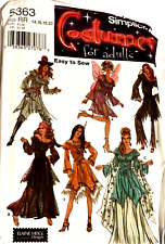 Simplicity 5363 Size 14-20 Sewing Pattern UNCUT Costumes Fairy Pirate Indian picture