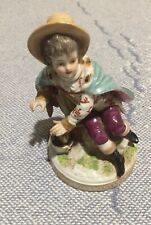 R 1763 Fine German Porcelain Statue Of Girl Keeping Warm By Fire picture
