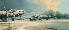 Clearing Skies, Robert Taylor aviation art, ten 100th Bomb Group B-17 autographs picture