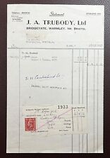 1952 J. A. Trubody, Bridgeyate, Warmley, Nr. Bristol Invoice picture