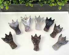 Wholesale lot 8 PCs Natural Druzy Agate Dragon Head Crystal Healing Energy picture