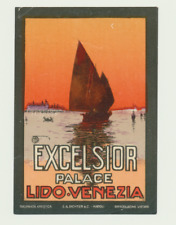 Vintage luggage label  Hotel Excelsior Palace Lido Venecia Italy picture