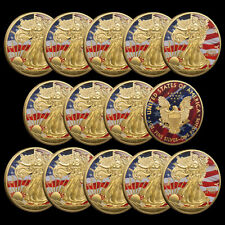 14PCS 1900-2023 US Coin Souvenir Statue Of Liberty Painted Challenge Coin Gift picture