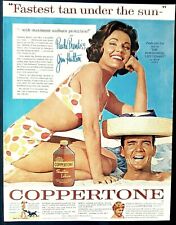 Coppertone suntan lotion ad vtg 1962 Paula Prentiss Jim Hutton advertisement  picture