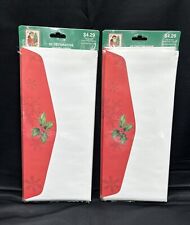 Vintage Hallmark Envelope Lot- 2 Pks of 20 Decorative Holly Envelopes (2001) picture