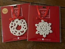 Lenox Ornament Pierced Snowflake Charm Christmas Holiday Macy's 2.6
