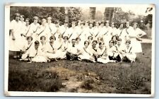 Postcard Group of Young Ladies posing for Photo c1917-1930 RPPC B199 picture