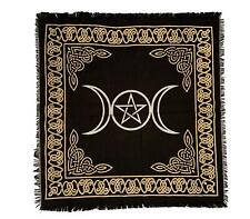Gold Bordered Pentagram Altar Cloth (24-inch x 24-inch) picture