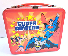 VINTAGE 1983 DC COMICS SUPER POWERS METAL LUNCHBOX ALADDIN SUPERMAN WONDER WOMAN picture