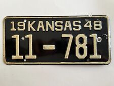 1948 Kansas License Plate County 11 All Original Glossy Paint picture