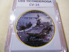 US NAVY - USS TICONDEROGA CV-14 Challenge Coin picture