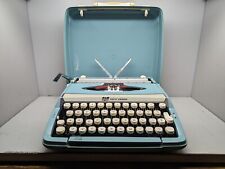 Vintage Smith Corona Corsair Deluxe Typewriter Turquoise Mid Century  picture