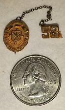 Vintage 1953 St. Benedict School Pin 2 Piece Chain Pin picture