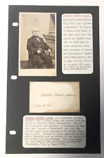 Charles Francis Adams Sr. Carte de Visite and signed autographed calling card picture