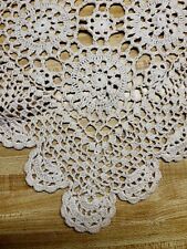 Vintage Beige Hand Crochet Placemats / Doilies. 18