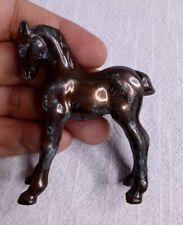 Vintage Old Cast Brass Copper Bobtail Horse 3