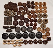 Nice Lot of Vintage Wood Buttons - 16 Matching Sets - 9/16