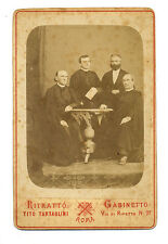 1880's-1890's ITALIAN PRIESTS, ROME, CABINET PHOTO BY RITRATTO GABINATTO picture