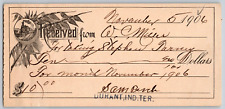 Durant, OK Indian Territory 1906 Receipt - Scarce picture