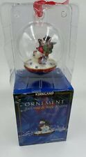 Kirkland Glass Ball Ornament Snowman W/Box Lots of detail picture