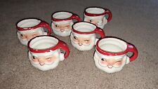 Holt Howard Christmas winking Santa Claus miniature cups set of six 1960 picture