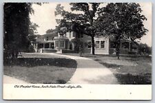 Elgin Illinois~South State Street Old Peoples Home~Roundabout~1908 Postcard picture