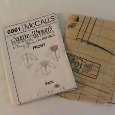 Vintage McCall's Woman's Sewing Pattern 6961, Size 20, 22, 24, Button Down Shirt picture