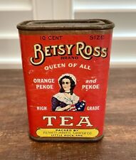 Vintage Americana Advertising Tin ~ BETSY ROSS TEA ~ Little Rock Arkansas picture