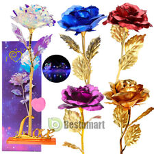 Valentine's Day Luxury LED 24K Gold Foil Rose Flower Gift for Wife Her Women Mon picture