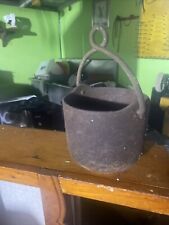 ANTIQUE Cast  6 inches in diameter Smelting Pot Lead Melting Pot, picture